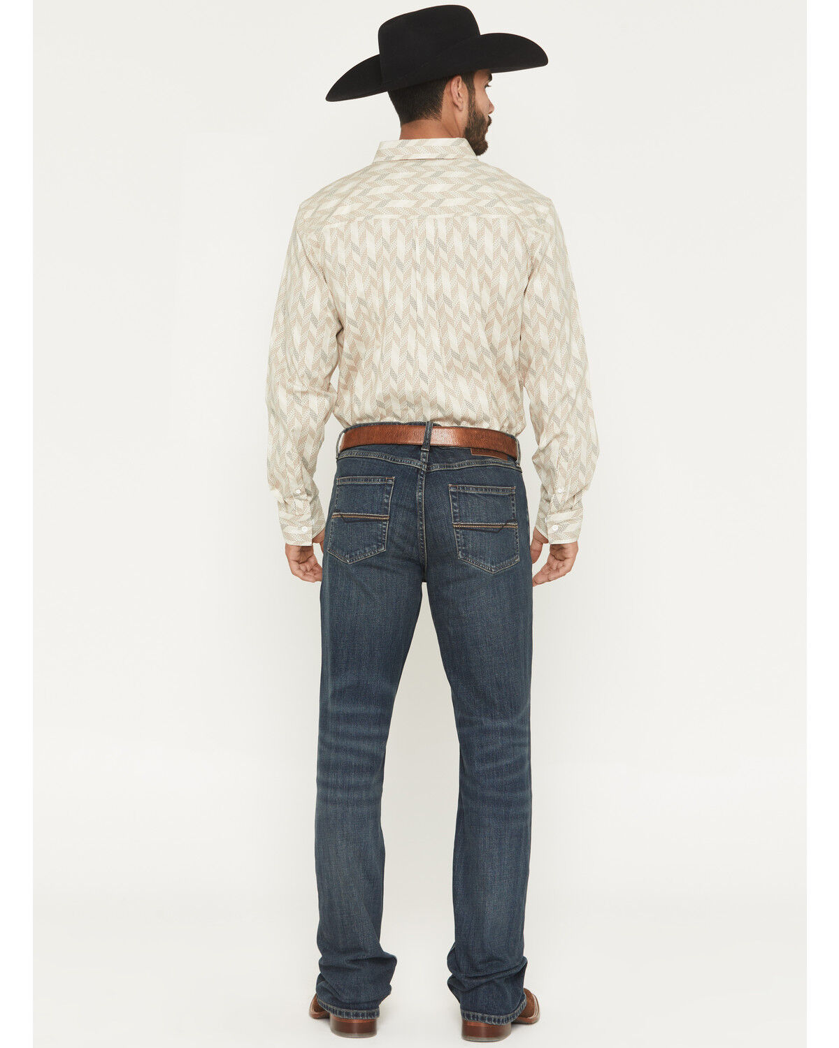 Image #3 - RANK 45&reg; Men's Roughstock Thunder Wash Trigger Slim Bootcut Durable Stretch Denim Jeans, Dark Wash, hi-res