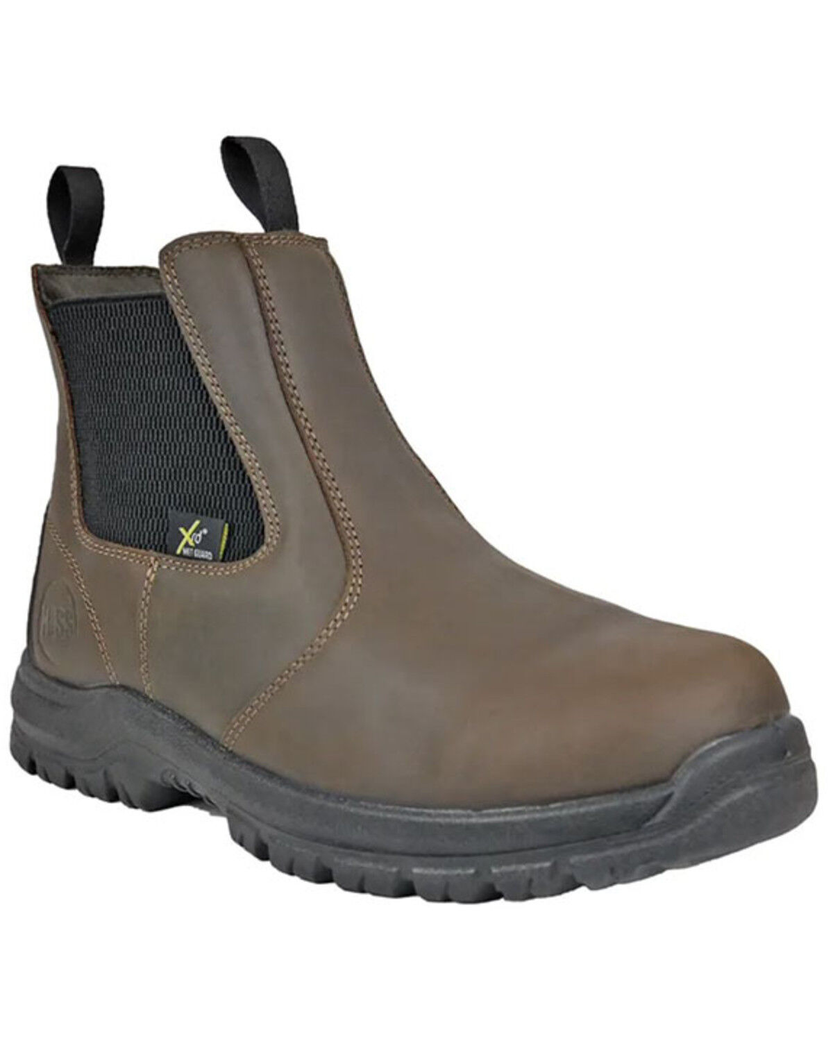 Hoss Men's Met Guard Waterproof Chelsea Work Boots - Composite Toe, Brown, hi-res