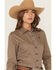 Image #2 - Cinch Women's TENCEL&trade; Striped Print Long Sleeve Button-Down Stretch Western Shirt, Brown, hi-res