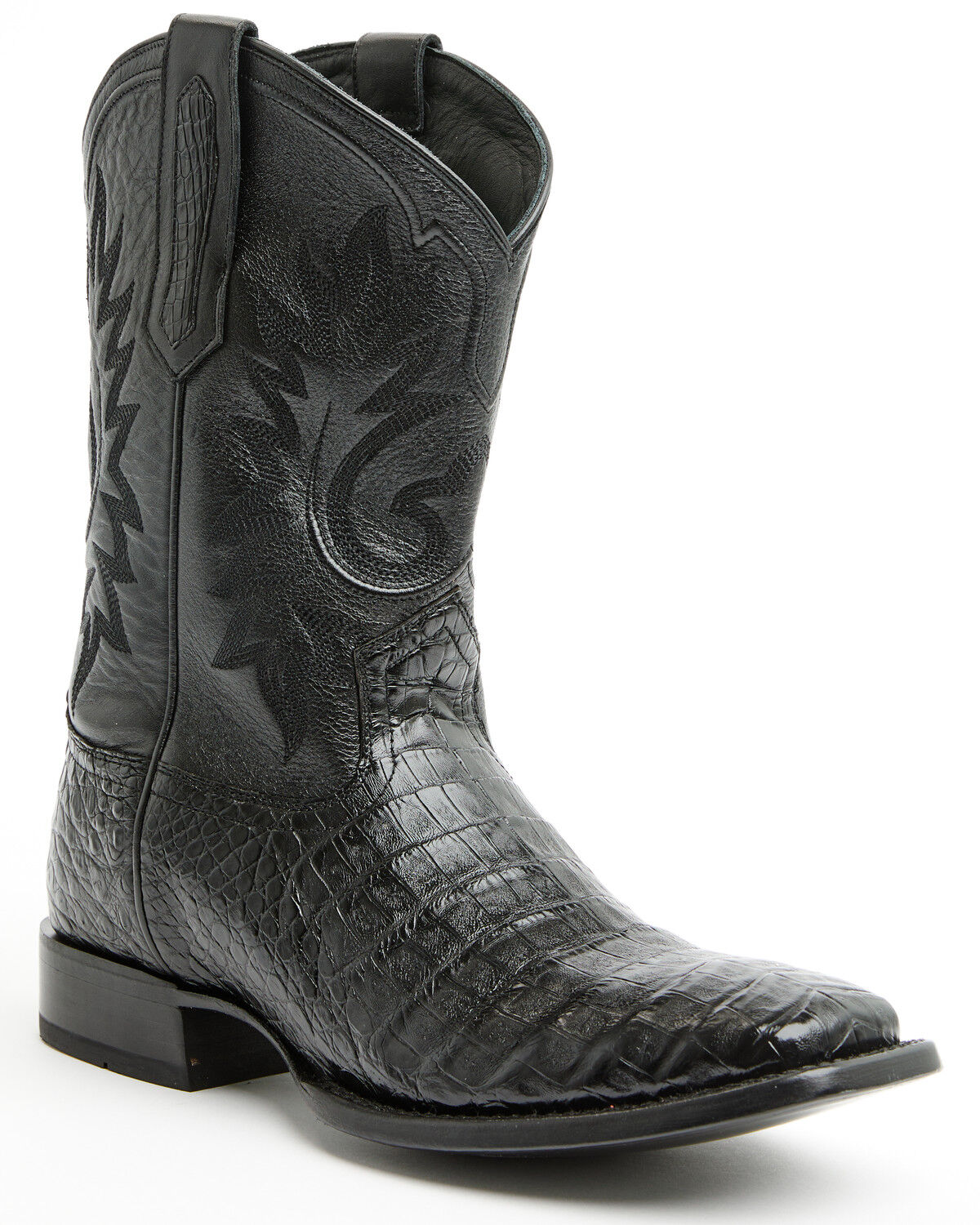 Image #1 - Cody James Black 1978&reg; Men's The Hayward Exotic Caiman Belly Western Boots - Broad Square Toe, Black, hi-res