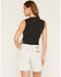 Image #4 - Ashley Women's Heart Pocket Fitted Denim Vest, Black, hi-res
