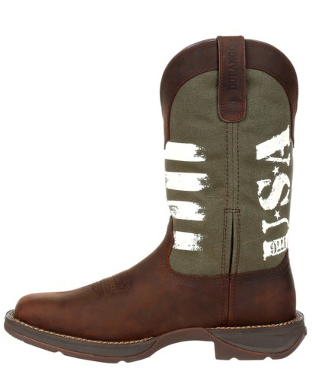 Image #3 - Durango Men's USA Western Performance Boots - Square Toe, Brown, hi-res