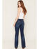 Image #1 - 7 For All Mankind Women's Medium Wash Americana Studded Pocket Bootcut Stretch Denim Jeans, Medium Wash, hi-res