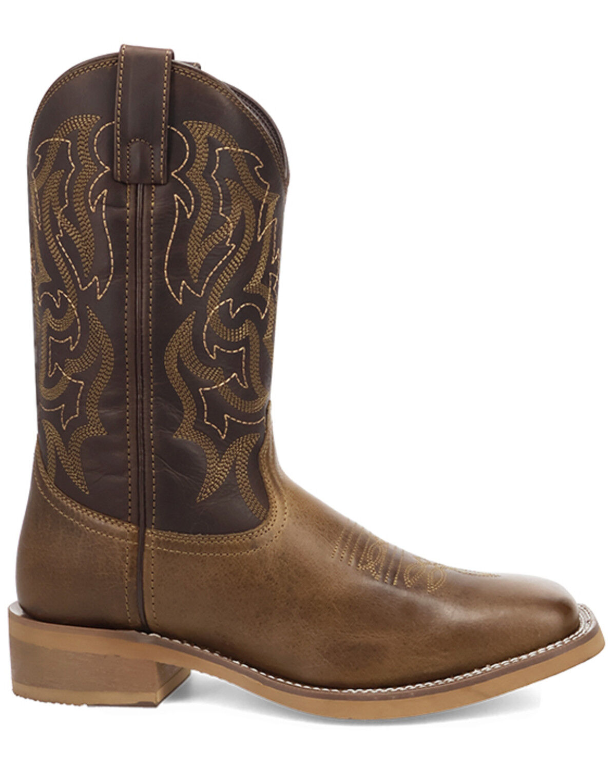 Image #2 - Laredo Men's Chisholm Performance Western Boots - Broad Square Toe, Brown, hi-res