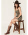 Image #2 - Rock & Roll Denim Women's Horse Print Sleeveless Mini Dress, Green, hi-res