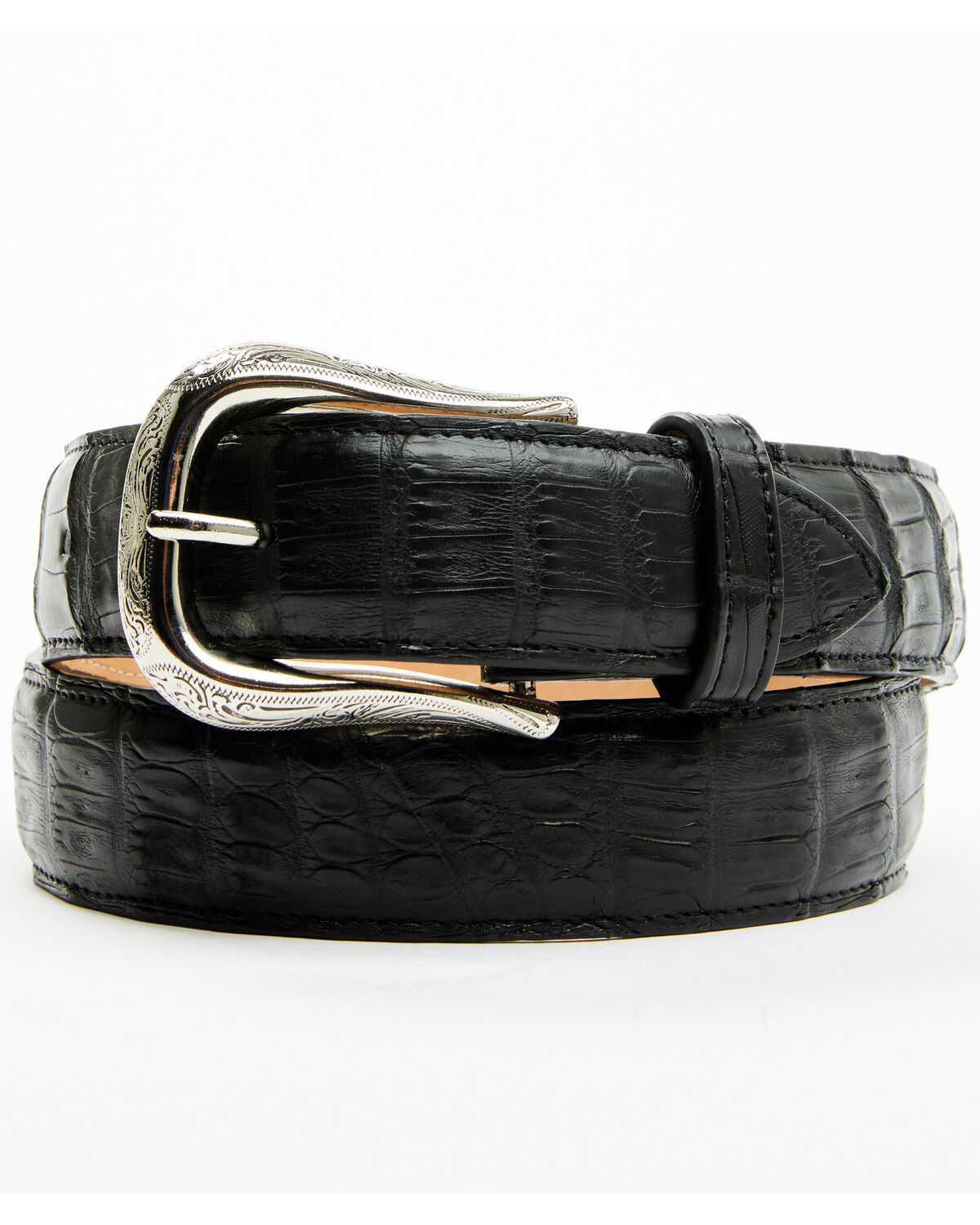 Image #1 - Cody James Black 1978&trade; Men's Sutton Exotic Caiman Tail Leather Belt, Black, hi-res