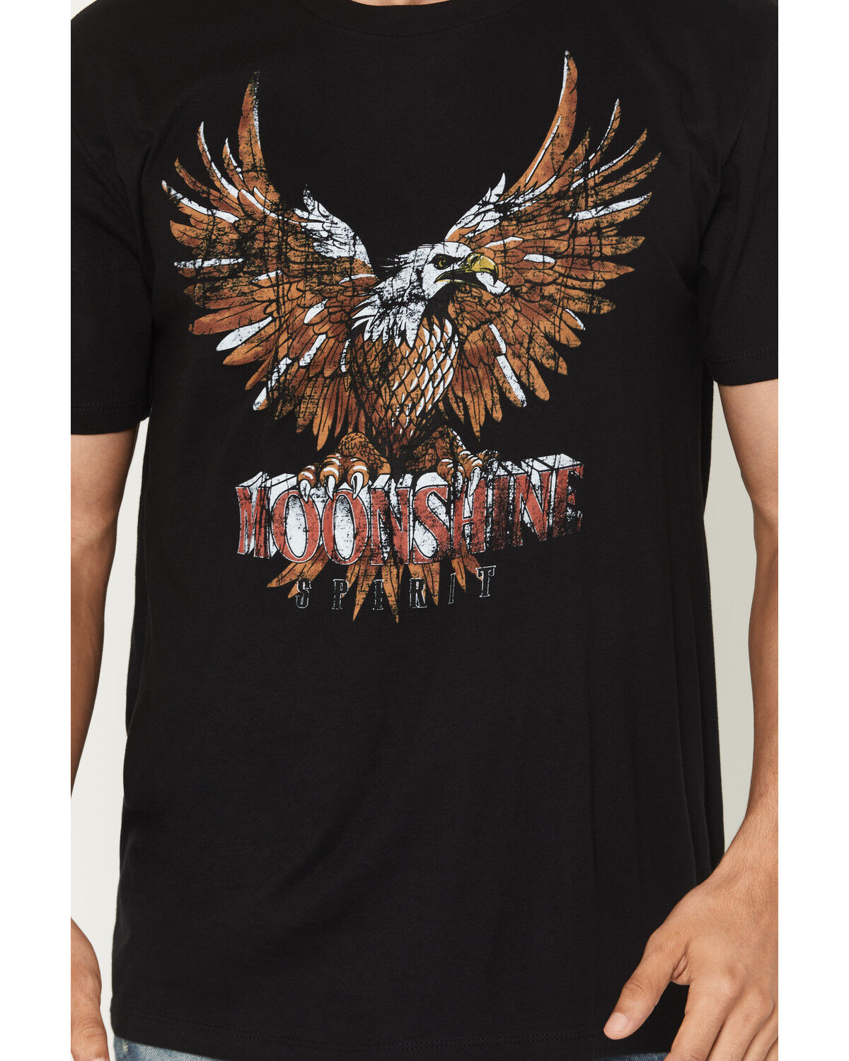 Image #3 - Moonshine Spirit&reg; Men's Soaring Eagle Short Sleeve Graphic T-Shirt, Black, hi-res