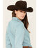 Image #4 - Cinch Women's TENCEL&trade; Striped Long Sleeve Button-Down Western Core Shirt, Teal, hi-res