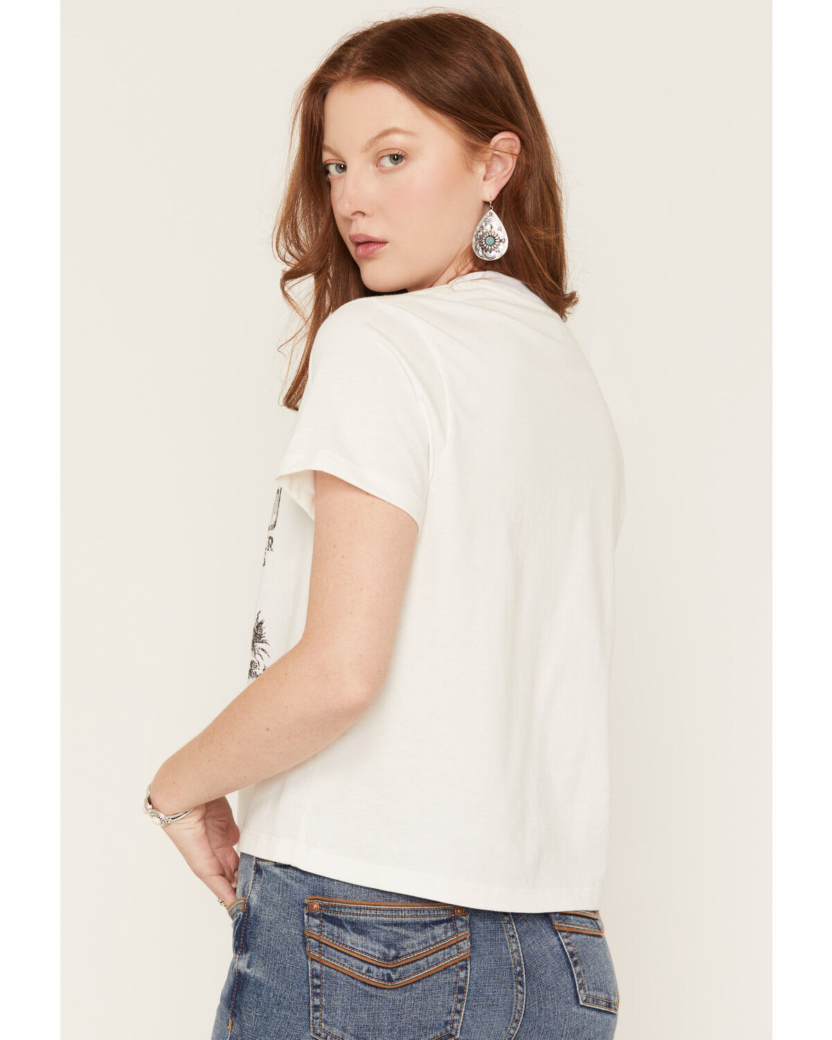 Image #4 - Alpha Collective Women's Cheyenne Rodeo Short Sleeve Graphic Tee, White, hi-res
