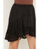 Image #2 - Wild Moss Women's Lace Trim Slip Mini Skirt, Black, hi-res