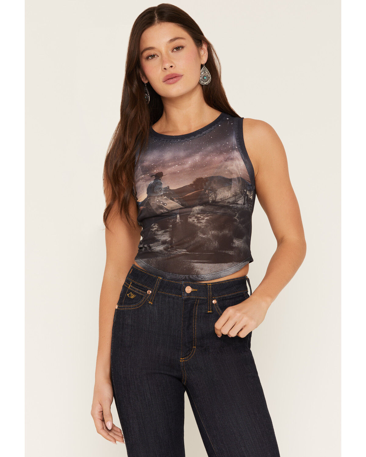 Youth In Revolt Women's Midnight Mesh Tank Top, Black, hi-res