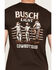 Image #4 - Jedco Men's Busch Cowboy Tough Short Sleeve Graphic T-Shirt, Dark Brown, hi-res