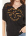 Image #3 - Rock & Roll Denim Women's Cowgirl Steerhead Short Sleeve Graphic Tee, Black, hi-res