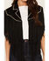 Image #3 - Saints & Hearts Women's Faux Suede Studded Fringe Capelet, Black, hi-res