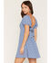 Image #4 - Originality Women's Boot Barn Exclusive Polka Dot Tie Back Mini Dress, Blue, hi-res