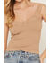 Image #3 - By Together Women's Solid Lace Trim Sleeveless Tank Top, Tan, hi-res