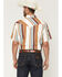 Image #4 - Gibson Trading Co Men's Retro Stripes Short Sleeve Snap Western Shirt - Big, Rust Copper, hi-res