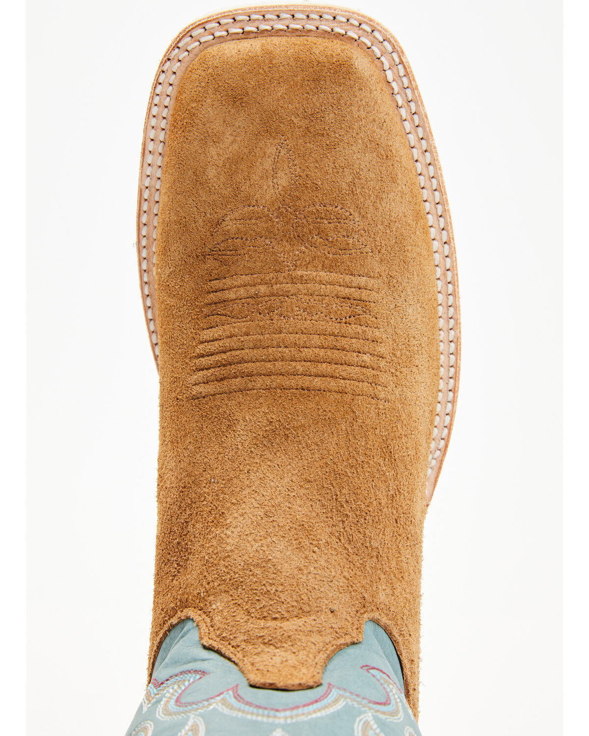 Image #6 - Justin Men's Alamo Roughout Performance Western Boots - Broad Square Toe, Tan, hi-res