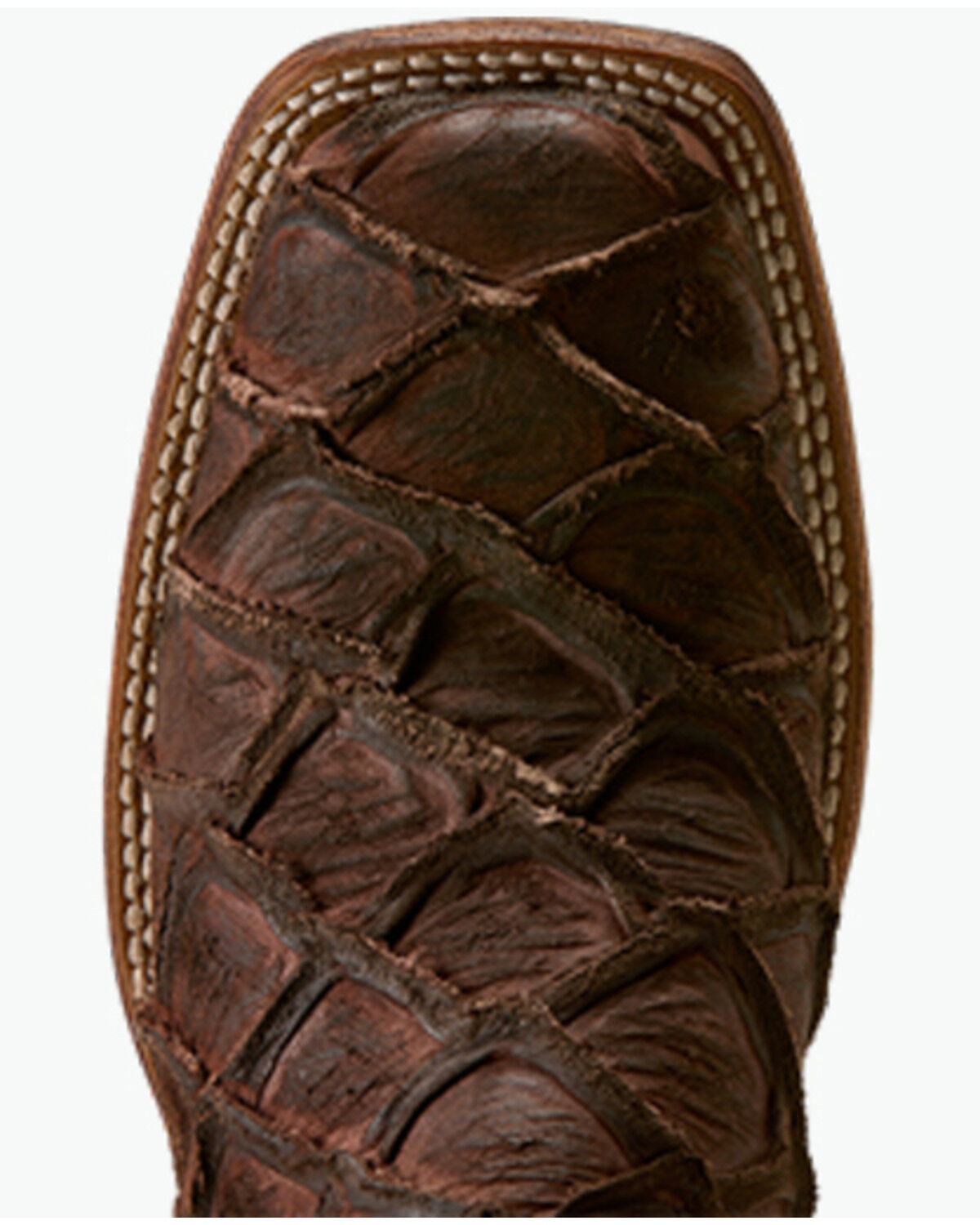 Image #4 - Ariat Men's Riverside Exotic Print Western Boots - Broad Square Toe, Brown, hi-res