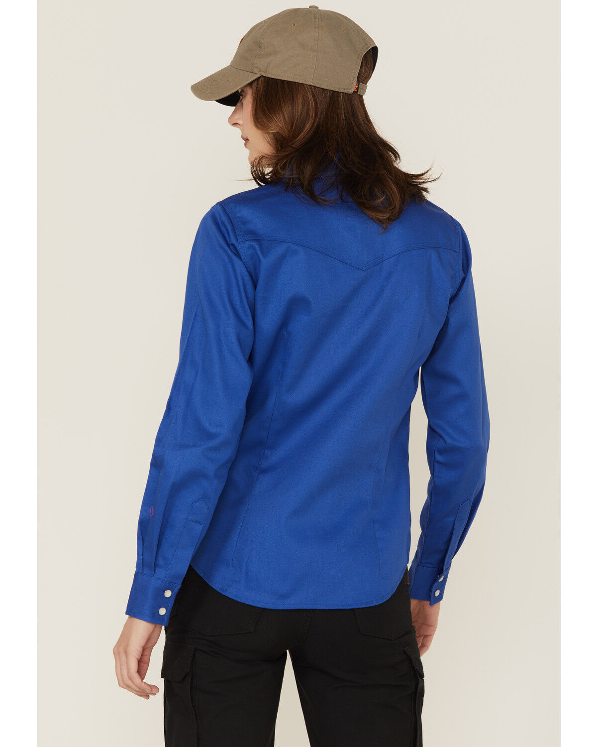 Image #4 - Forge Workwear Women's FR Solid Long Sleeve Snap Stretch Work Shirt, , hi-res