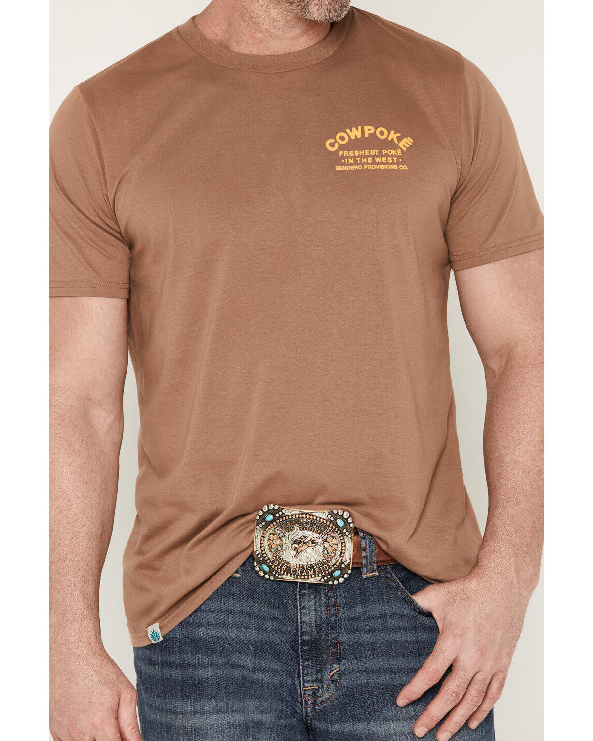 Image #4 - Sendero Provisions Men's Cowpoke Short Sleeve Graphic T-Shirt, Lt Brown, hi-res