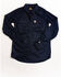 Image #1 - Carhartt Women's FR Rugged Flex&reg; Long Sleeve Button-Down Work Shirt, Navy, hi-res