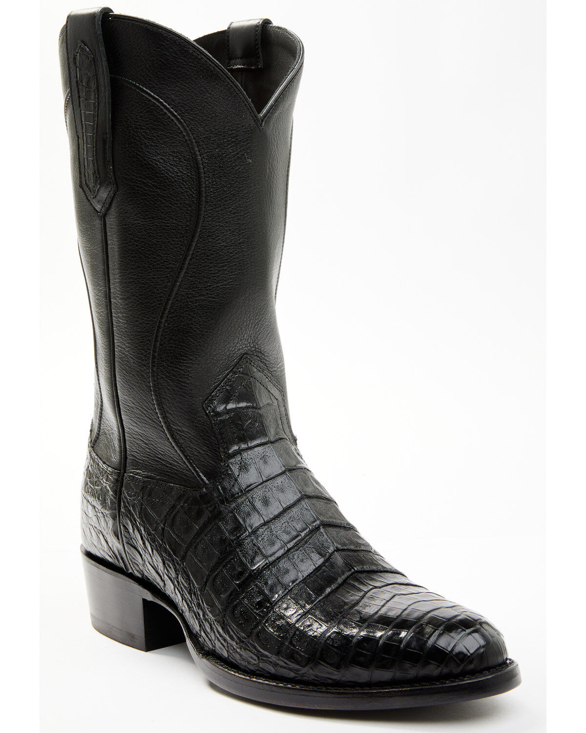 Image #1 - Cody James Black 1978&reg; Men's Chapman Exotic Caiman Belly Western Boots - Round Toe, Black, hi-res