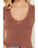 Image #3 - By Together Women's Lace Short Sleeve Shirt, Purple, hi-res
