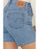 Image #4 - Levi's Women's 501&reg; Original Medium Wash High Rise Mid Thigh Stretch Denim Shorts, Medium Wash, hi-res