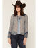 Image #1 - Idyllwind Women's Georgette Clover Long Sleeve Blouse, Light Blue, hi-res