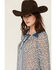 Image #2 - Idyllwind Women's Georgette Clover Long Sleeve Blouse, Light Blue, hi-res