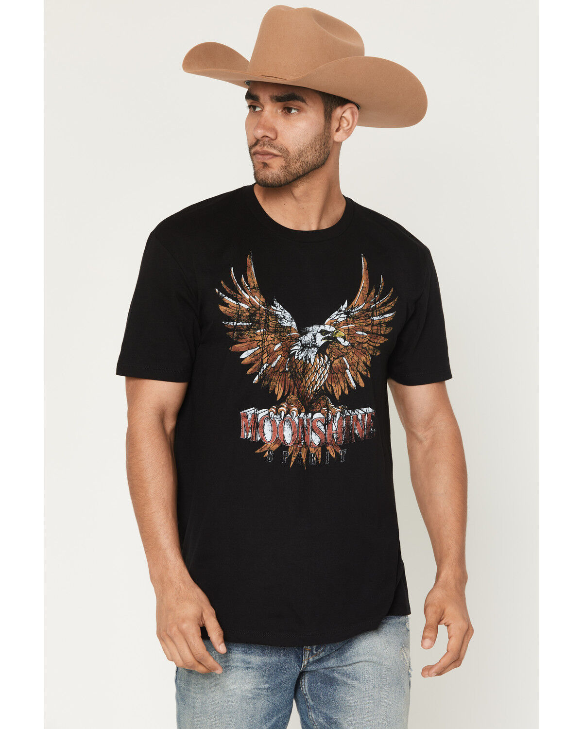 Moonshine Spirit&reg; Men's Soaring Eagle Short Sleeve Graphic T-Shirt, Black, hi-res