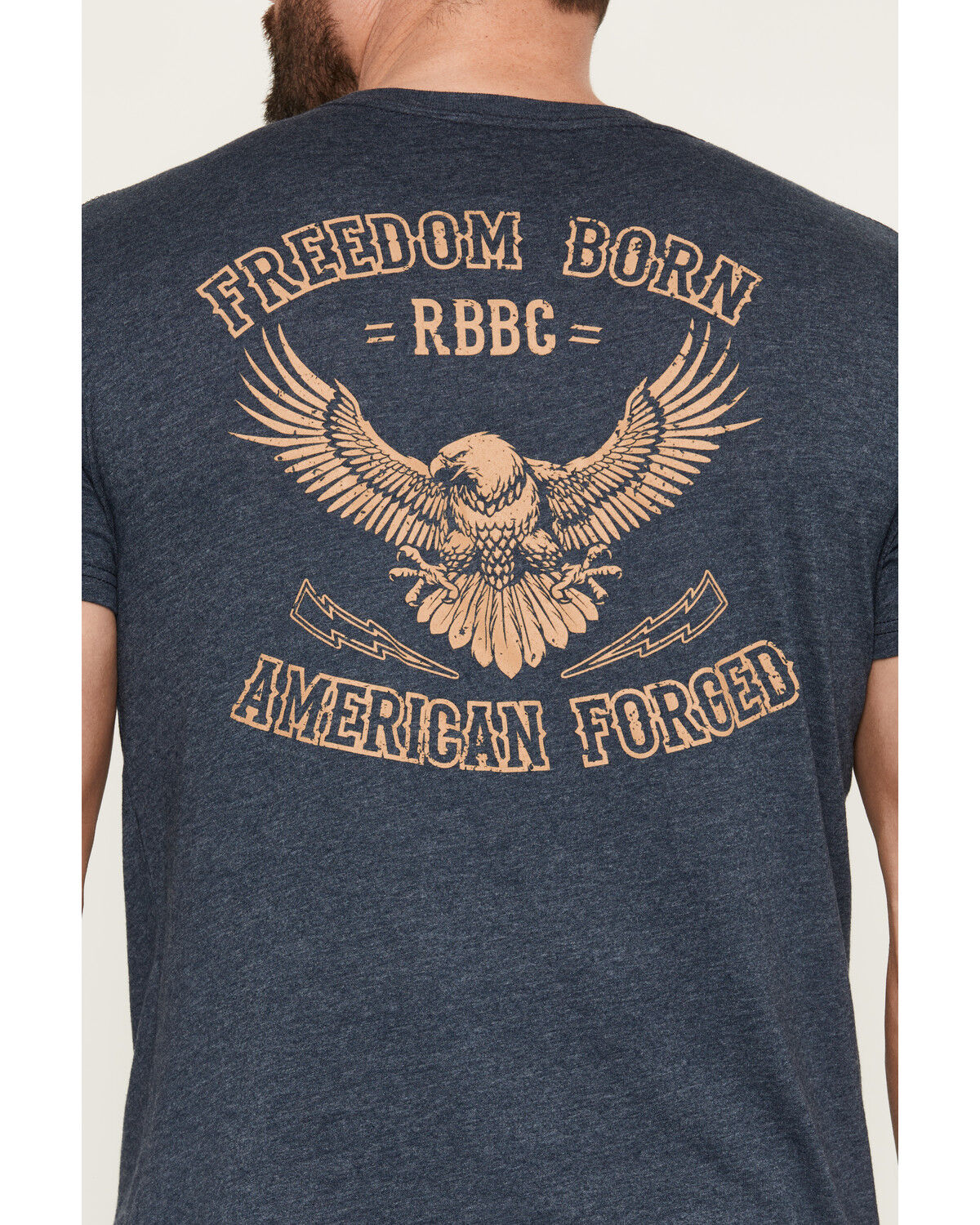 Image #4 - Grunt Style Men's American Forged Short Sleeve Graphic T-Shirt, Navy, hi-res