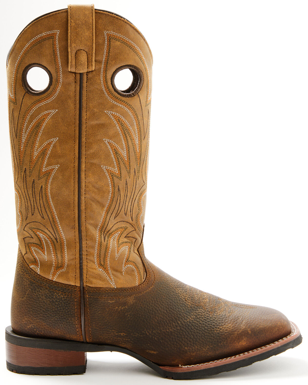 Image #2 - Laredo Men's Cullen Performance Western Boots - Broad Square Toe, Brown, hi-res