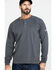 Image #1 - Ariat Men's FR Air Henley Long Sleeve Work Shirt - Tall, Charcoal, hi-res