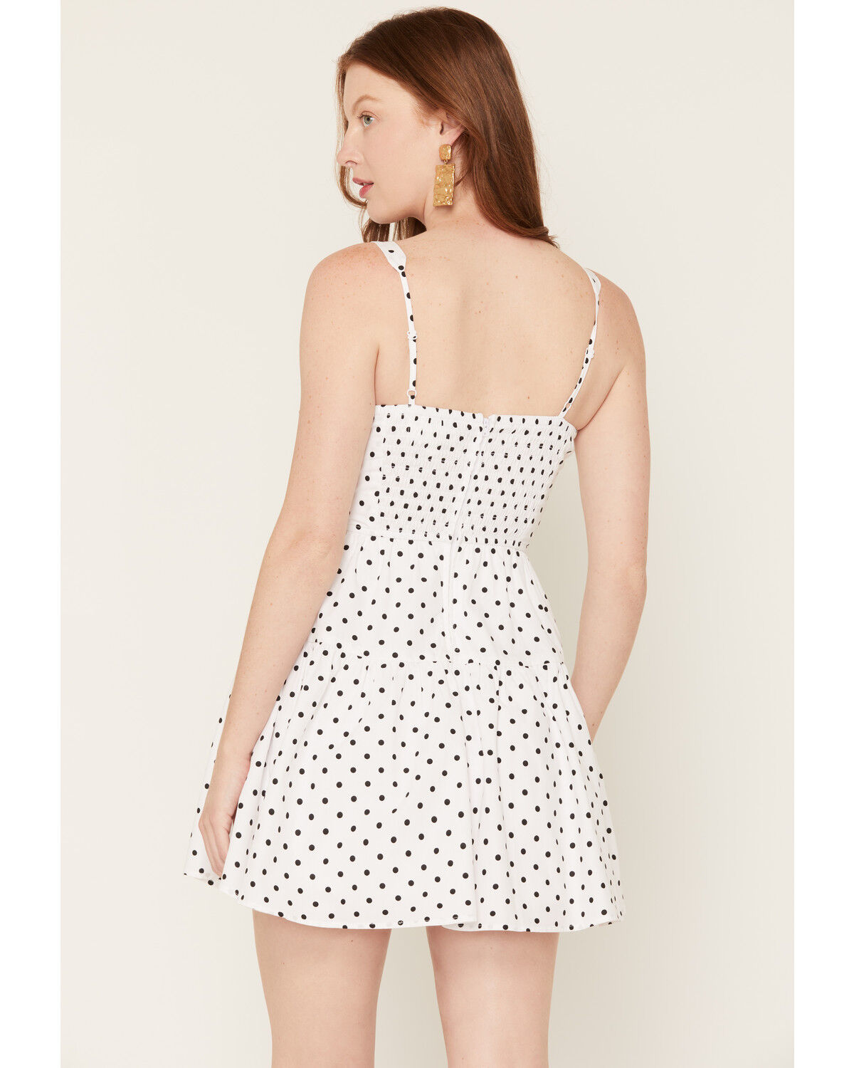 Image #4 - Ash & Violet Women's Polka Dot Sleeveless Mini Dress, White, hi-res
