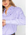 Image #4 - Cinch Women's Striped Tencel Button-Down Core Western Long Sleeve Shirt, Purple, hi-res