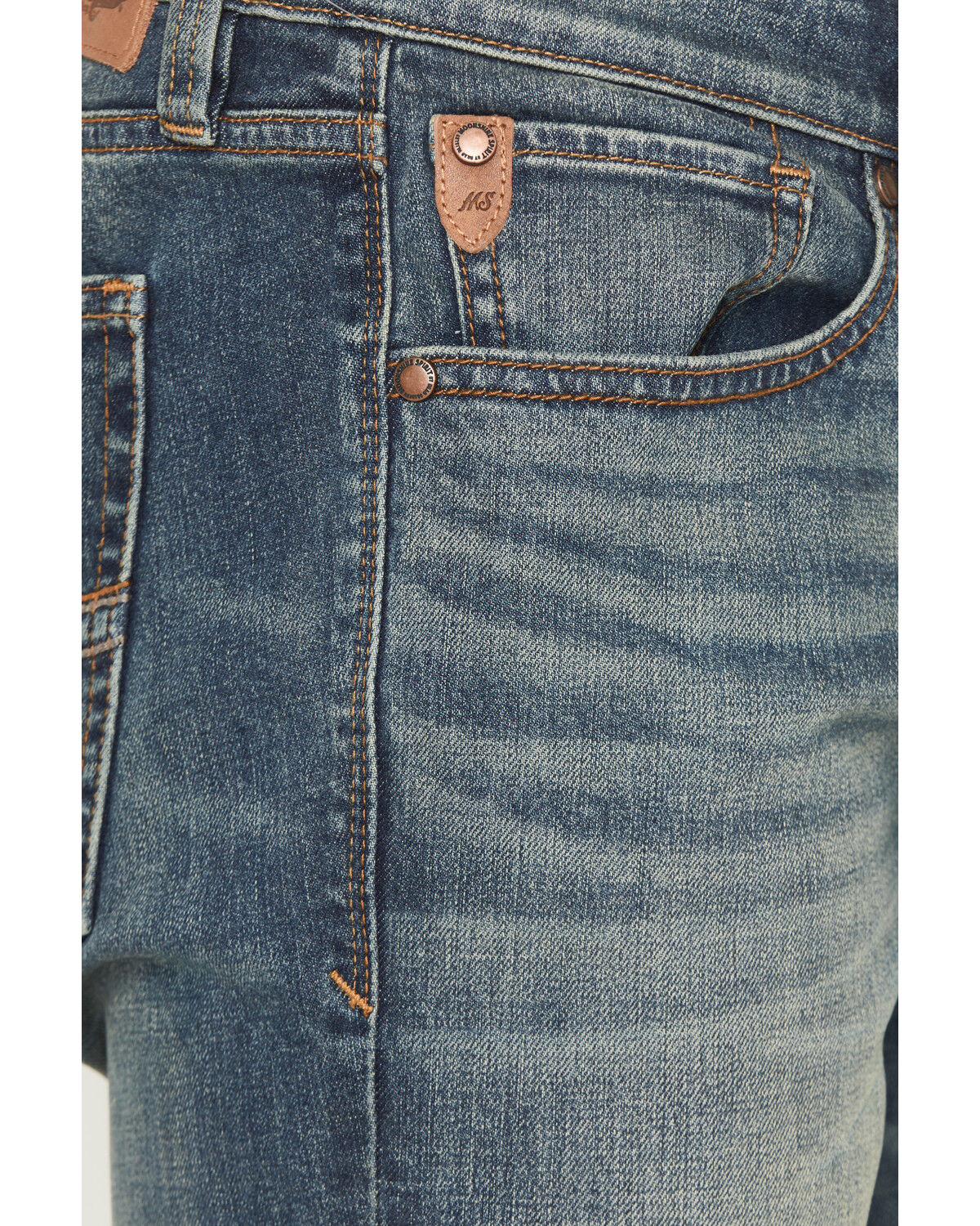 Image #2 - Moonshine Spirit&reg; Men's Topper Wash Hutch Slim Bootcut Stretch Denim Jeans, Medium Wash, hi-res