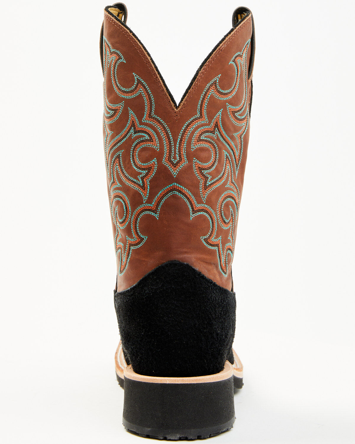 Image #5 - Justin Men's Alamo Roughout Performance Western Boots - Broad Square Toe, Black, hi-res
