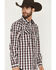 Image #2 - Moonshine Spirit&reg; Men's Tequila Sunrise Plaid Print Long Sleeve Snap Western Shirt, White, hi-res
