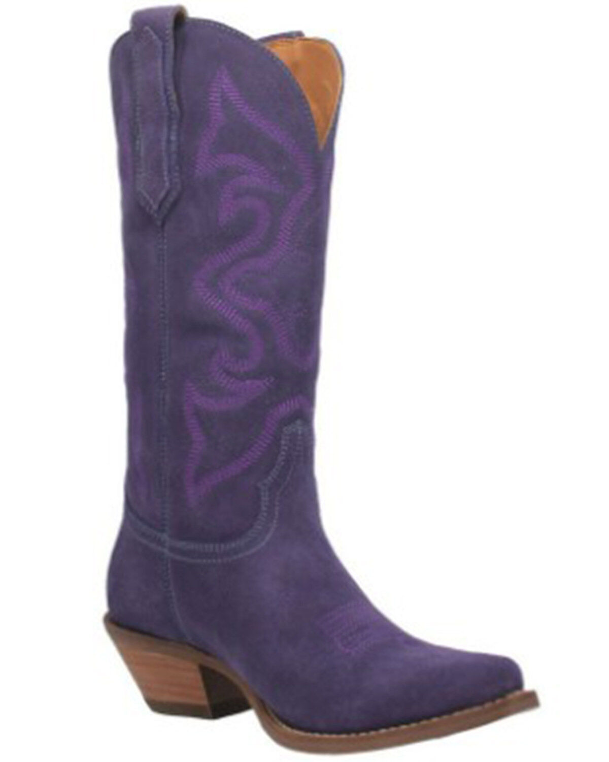 Dingo Women's Out West Suede Western Boots - Round Toe, Purple, hi-res