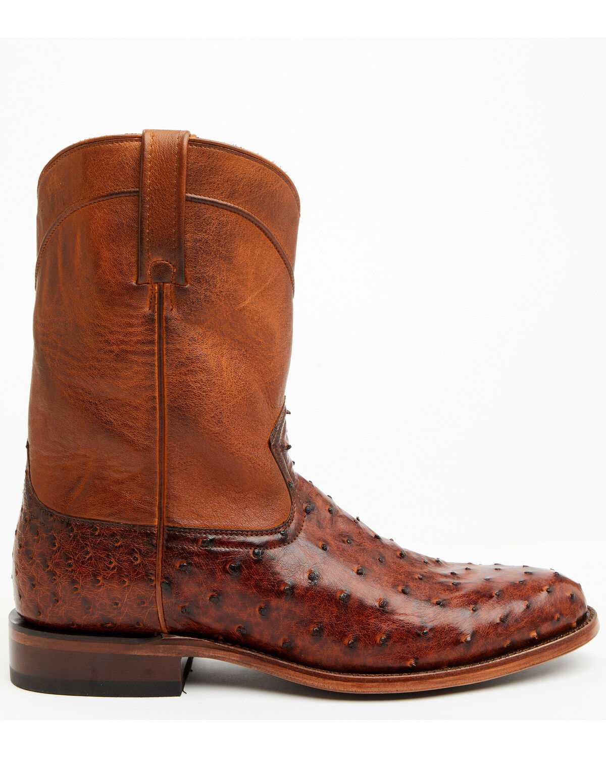 Image #2 - Cody James Black 1978&reg; Men's Carmen Exotic Full-Quill Ostrich Roper Boots - Round Toe, Cognac, hi-res