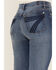 Image #2 - 7 For all Mankind Women's Medium Wash Mid Rise Tailorless Dojo Trouser Stretch Denim Jeans, Medium Wash, hi-res