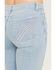 Image #4 - 7 For All Mankind Women's Bloom Light Wash Mid Rise Tailorless Dojo Trouser Stretch Denim Jeans, Light Wash, hi-res