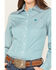 Image #3 - Cinch Women's TENCEL&trade; Striped Long Sleeve Button-Down Western Core Shirt, Teal, hi-res
