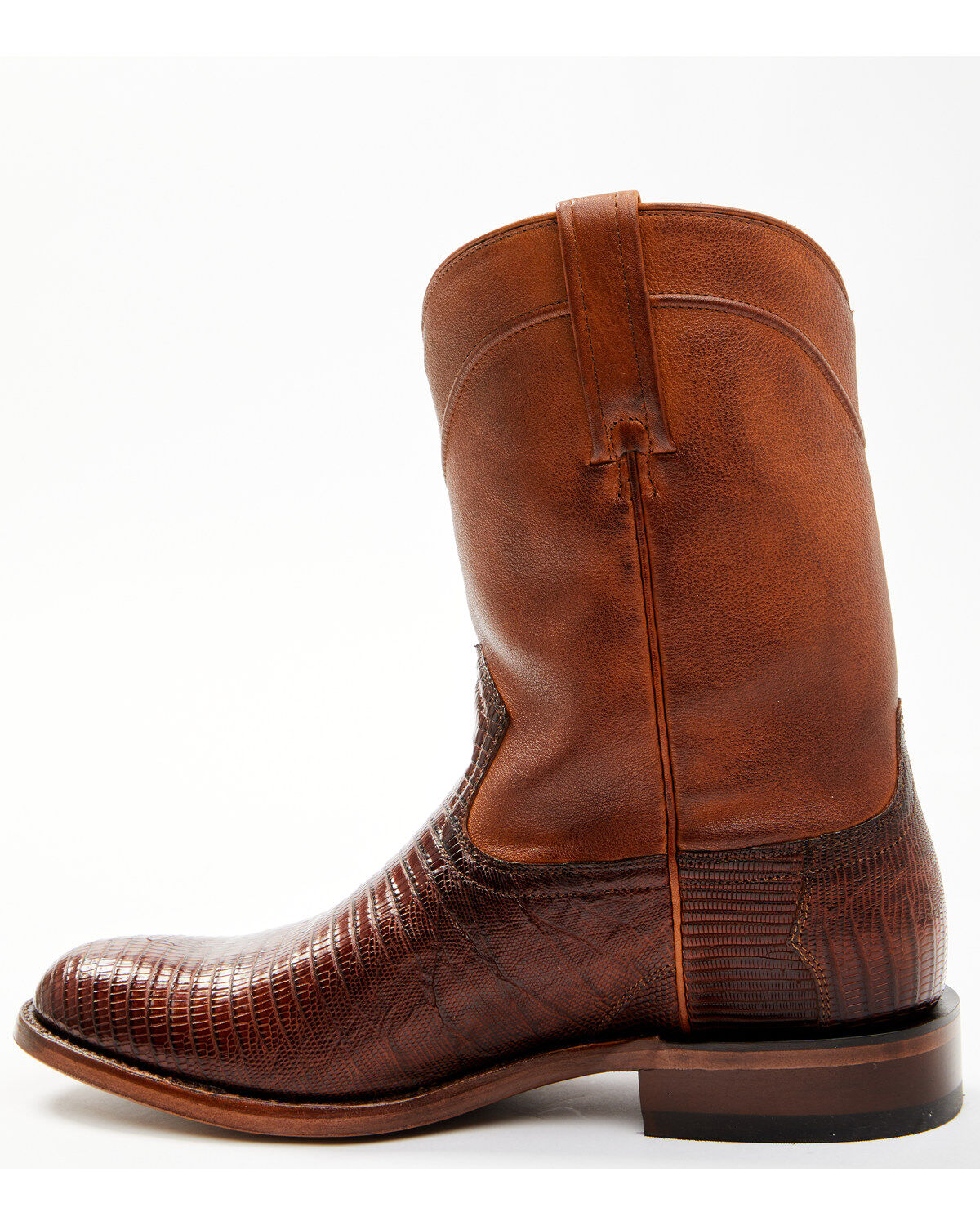 Image #3 - Cody James Black 1978&reg; Men's Carmen Exotic Teju Lizard Roper Boots - Round Toe, Cognac, hi-res