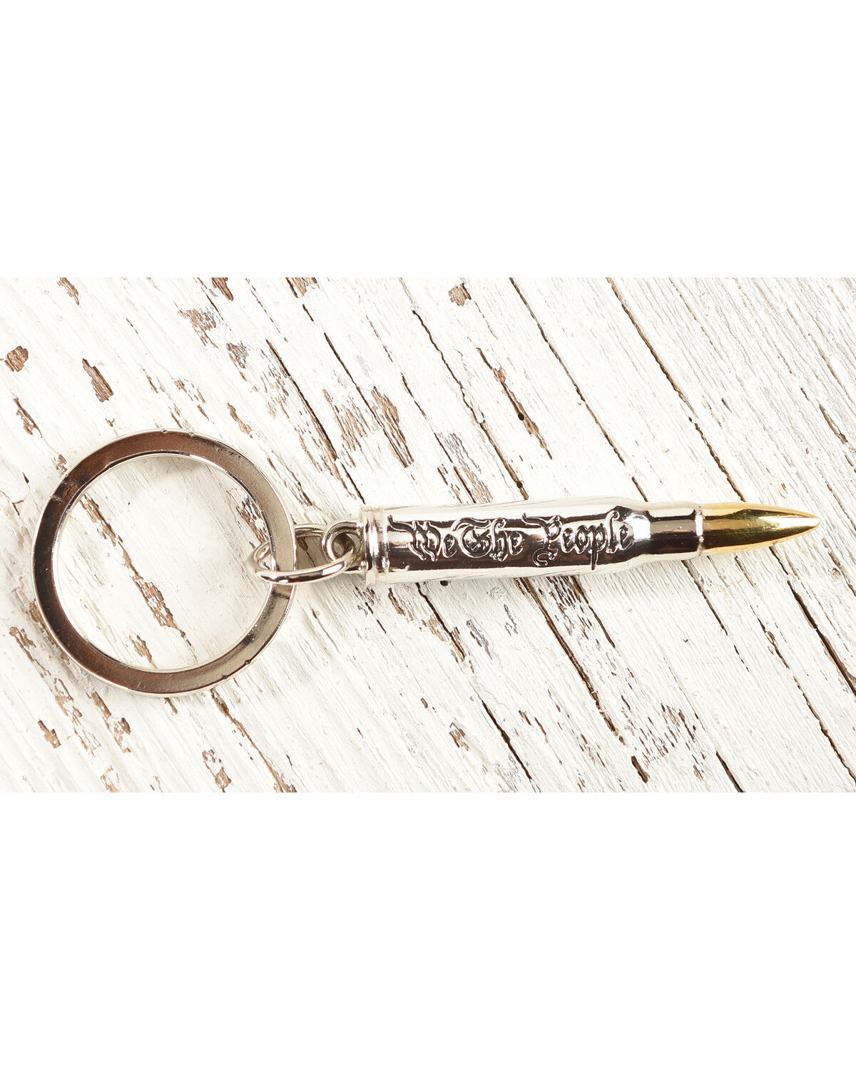 Image #2 - Cody James We The People Bullet Keychain, Silver, hi-res