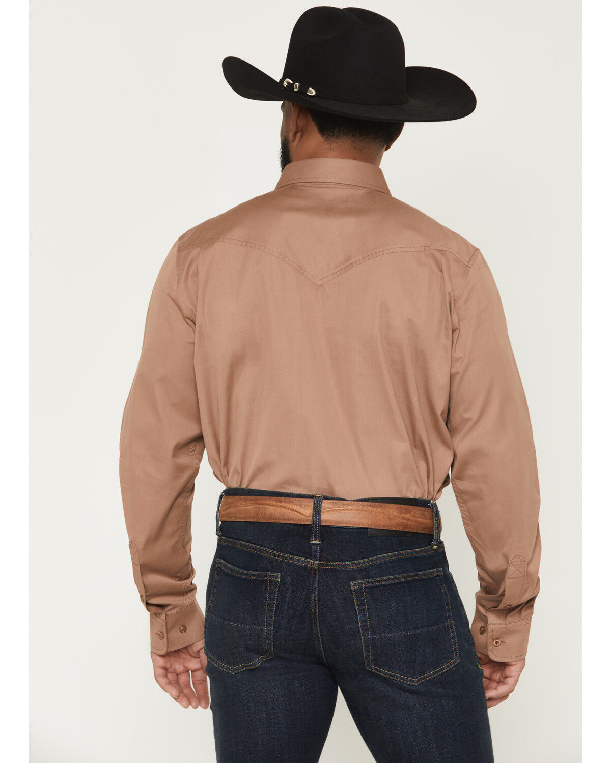 Image #4 - Cody James Black 1978&reg; Men's Lawman Solid Long Sleeve Button-Down Western Shirt, Lt Brown, hi-res