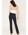 Image #3 - Haala Women's Deep Ocean Dark Wash Venice 38" Bootcut Stretch Denim Jeans, Dark Wash, hi-res