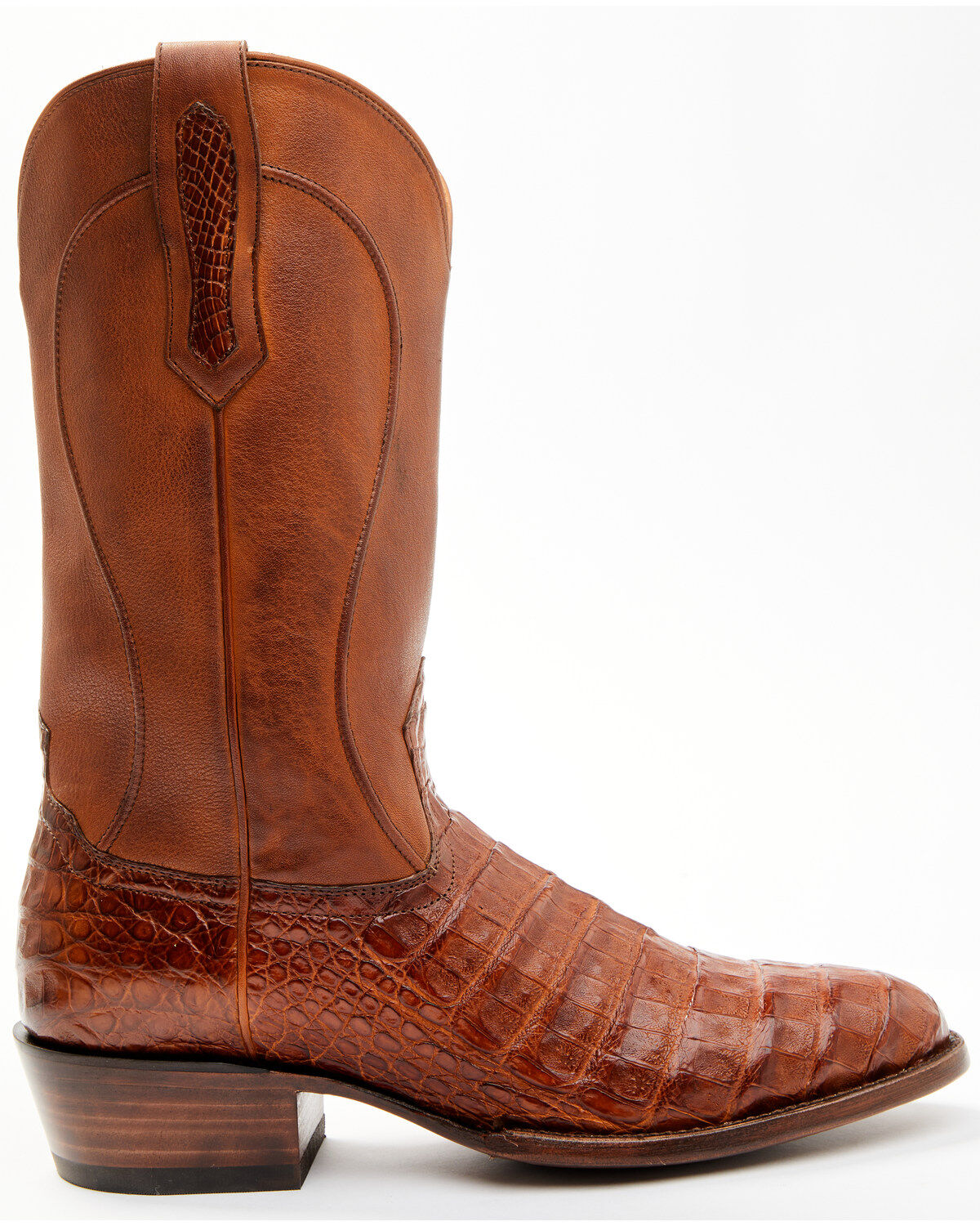 Image #2 - Cody James Black 1978&reg; Men's Chapman Exotic Caiman Belly Western Boots - Round Toe, Cognac, hi-res